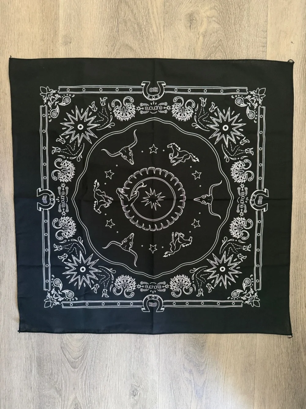Euphoria Season 3  Black & White Western Bandana